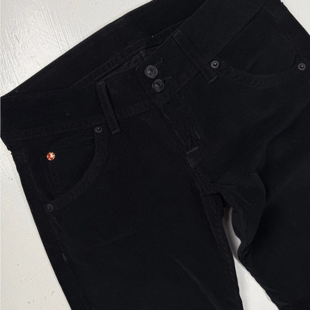 Hudson Jeans Women’s 26 Black Iconic Flair Corduroy Low-Rise Bootcut Pants Y2K - Picture 2 of 9